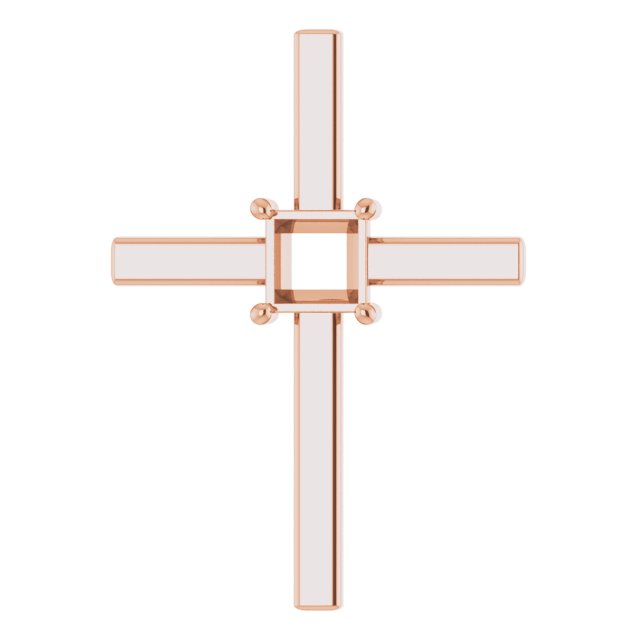 Solitaire Cross Pendant