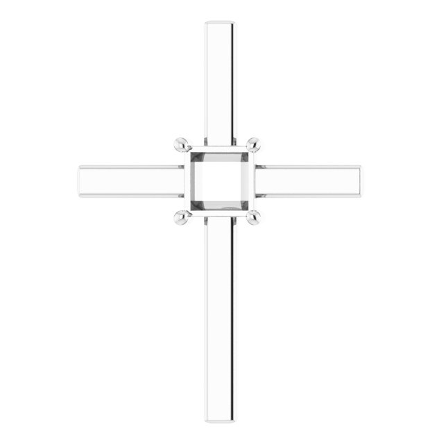 Solitaire Cross Pendant