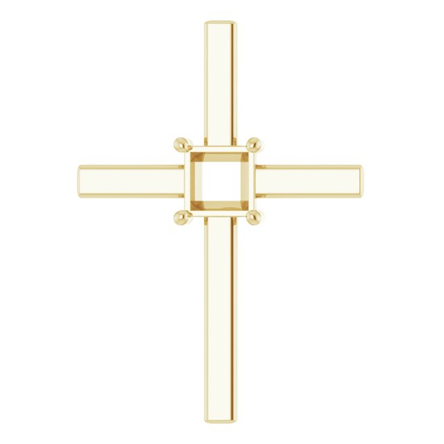 Solitaire Cross Pendant
