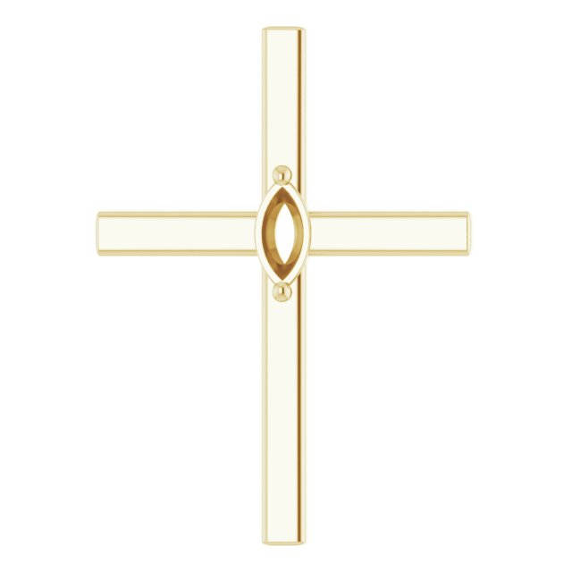 Solitaire Cross Pendant