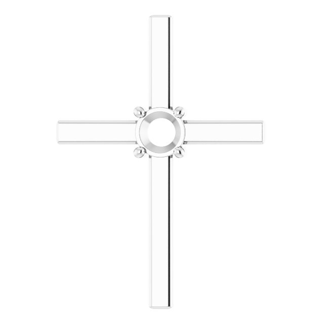 Solitaire Cross Pendant