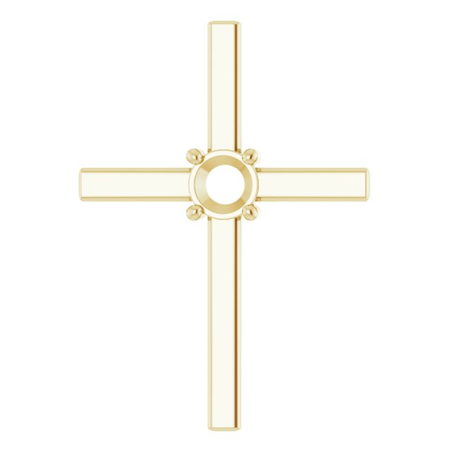 Solitaire Cross Pendant