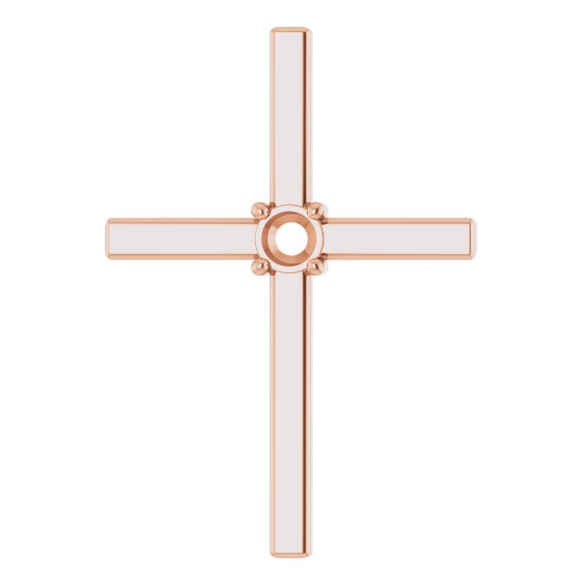 Solitaire Cross Pendant