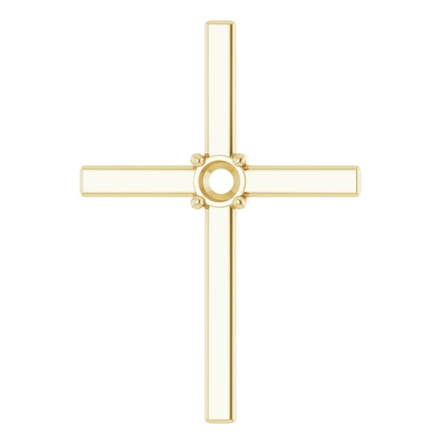Solitaire Cross Pendant