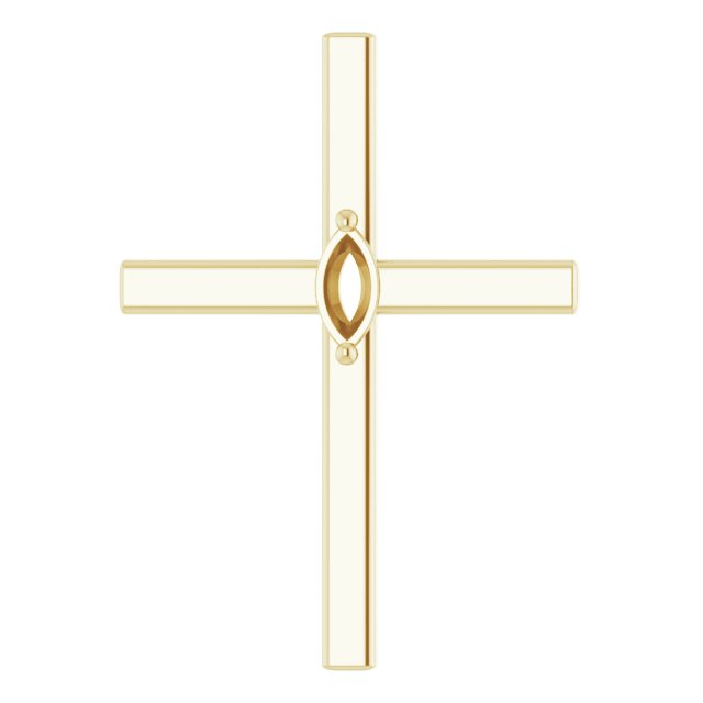 Solitaire Cross Pendant