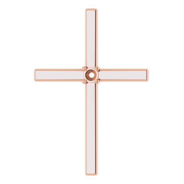 Solitaire Cross Pendant