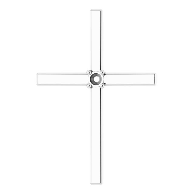 Solitaire Cross Pendant