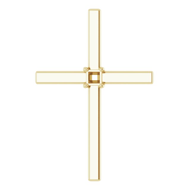 Solitaire Cross Pendant