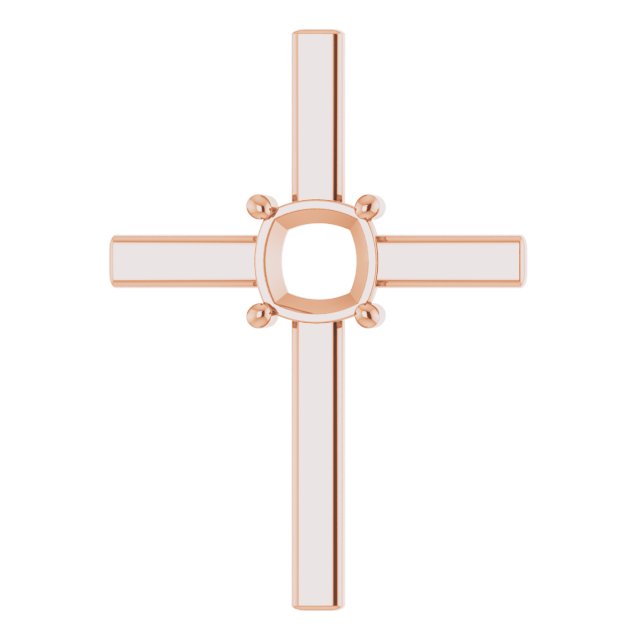 Solitaire Cross Pendant