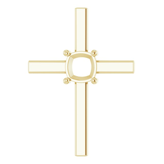Solitaire Cross Pendant