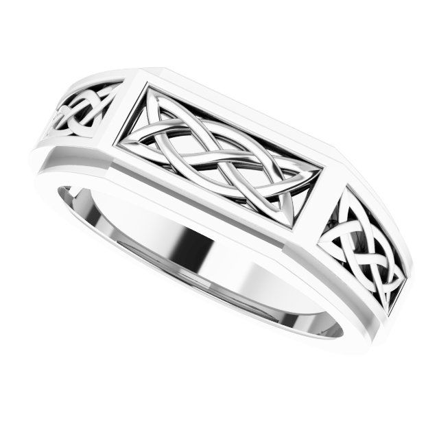 Sterling Silver Celtic-Inspired Ring