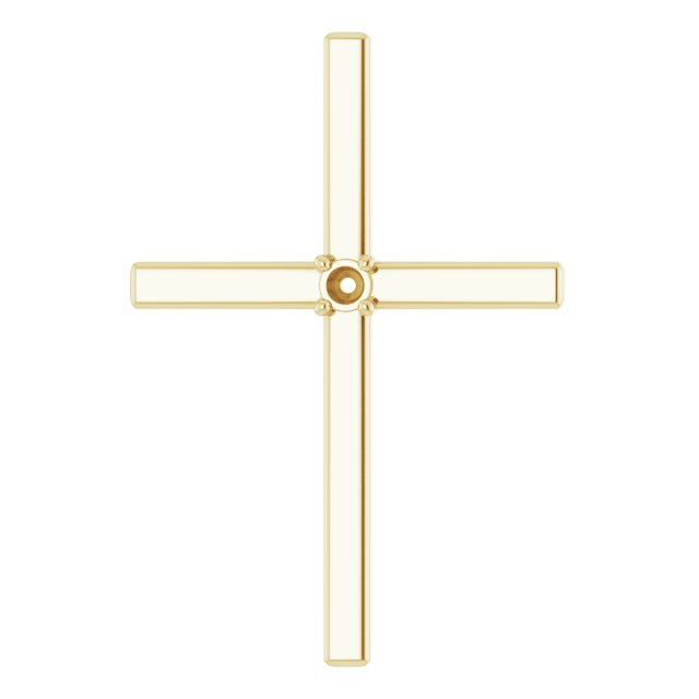 Solitaire Cross Pendant