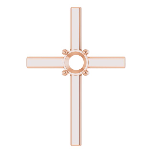 Solitaire Cross Pendant