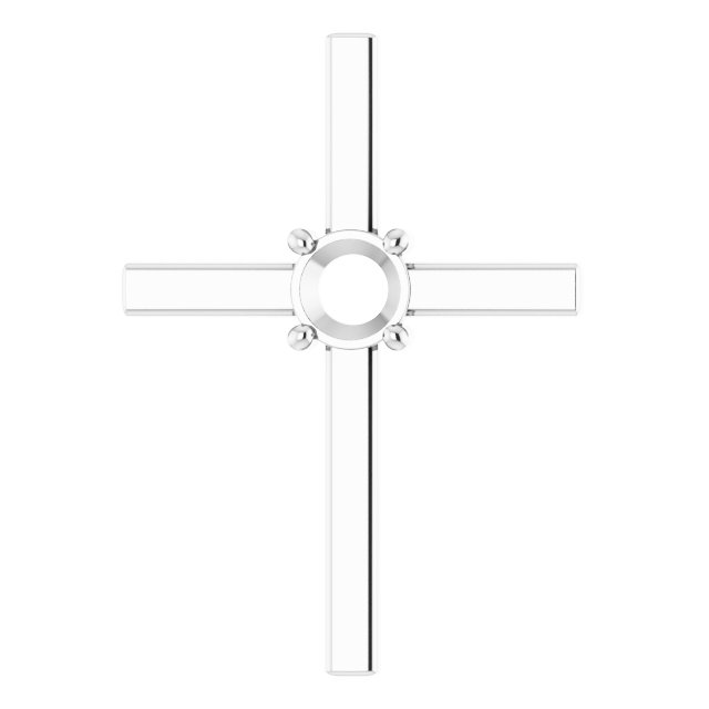 Solitaire Cross Pendant