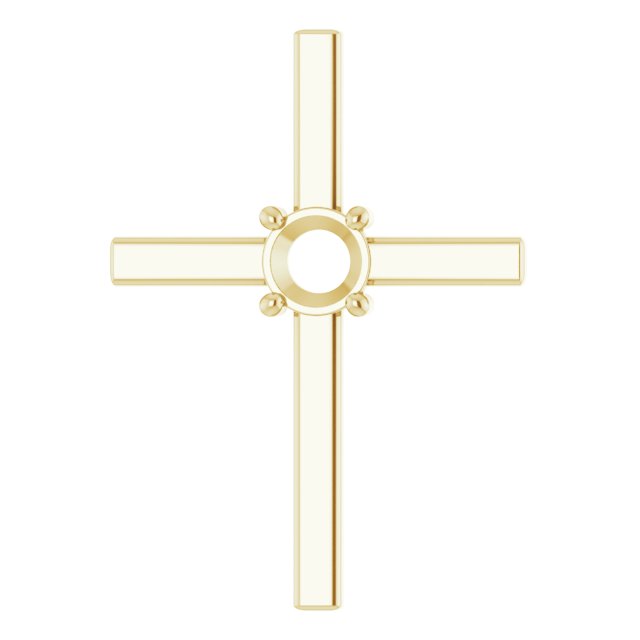 Solitaire Cross Pendant