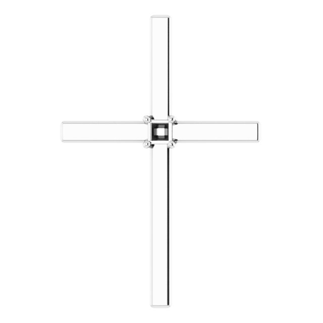 Solitaire Cross Pendant