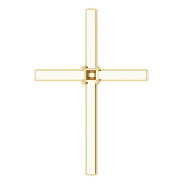 Solitaire Cross Pendant