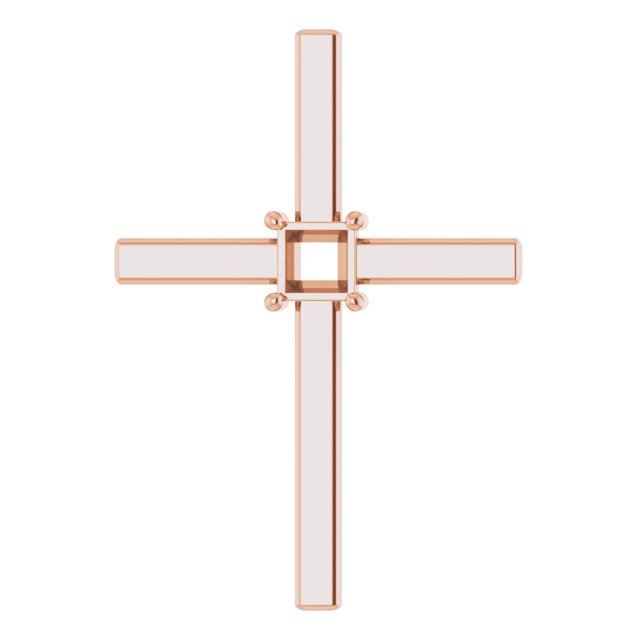 Solitaire Cross Pendant