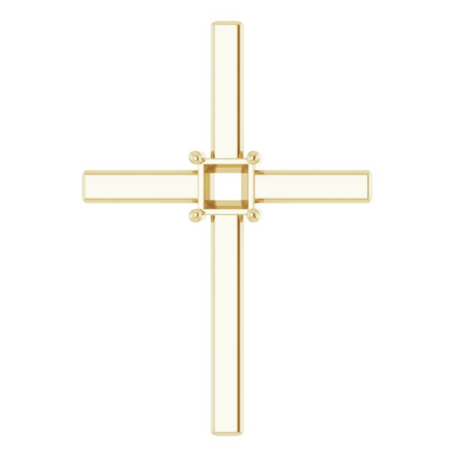 Solitaire Cross Pendant