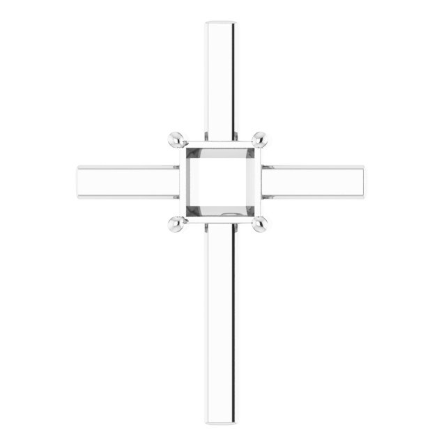 Solitaire Cross Pendant