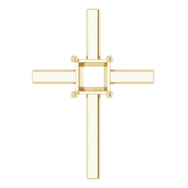 Solitaire Cross Pendant