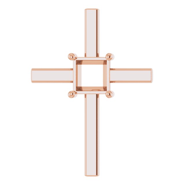 Solitaire Cross Pendant