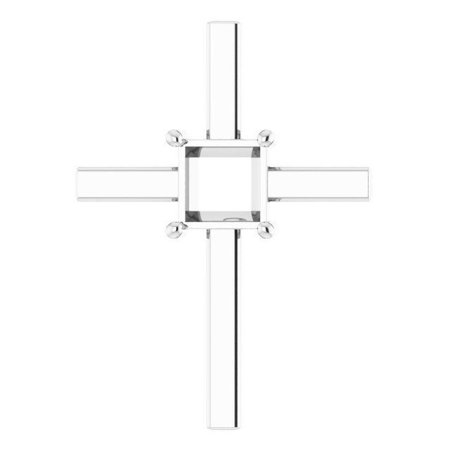 Solitaire Cross Pendant
