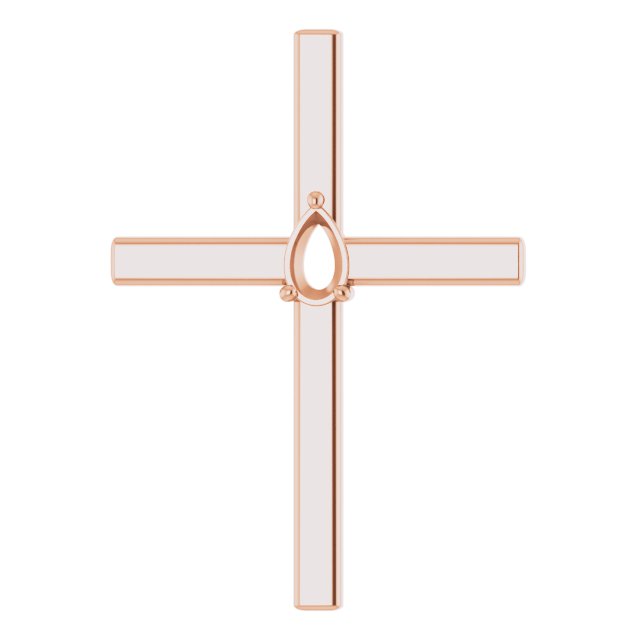 Solitaire Cross Pendant