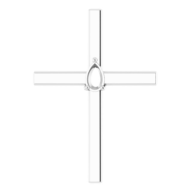 Solitaire Cross Pendant