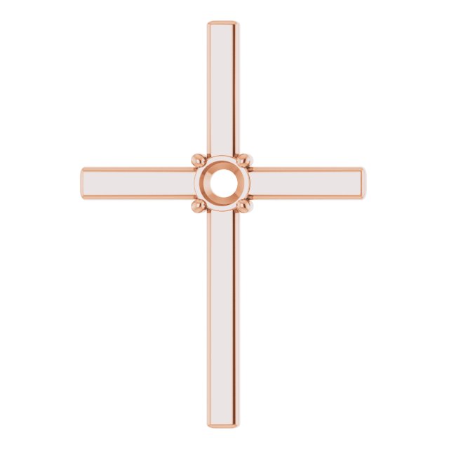 Solitaire Cross Pendant