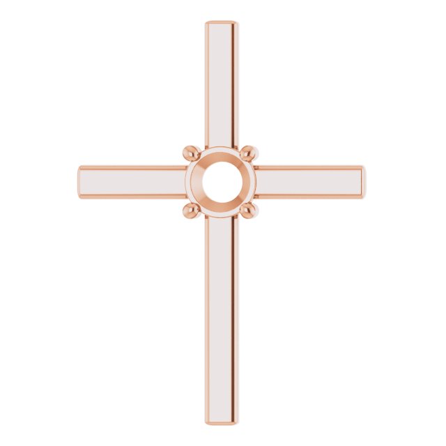 Solitaire Cross Pendant