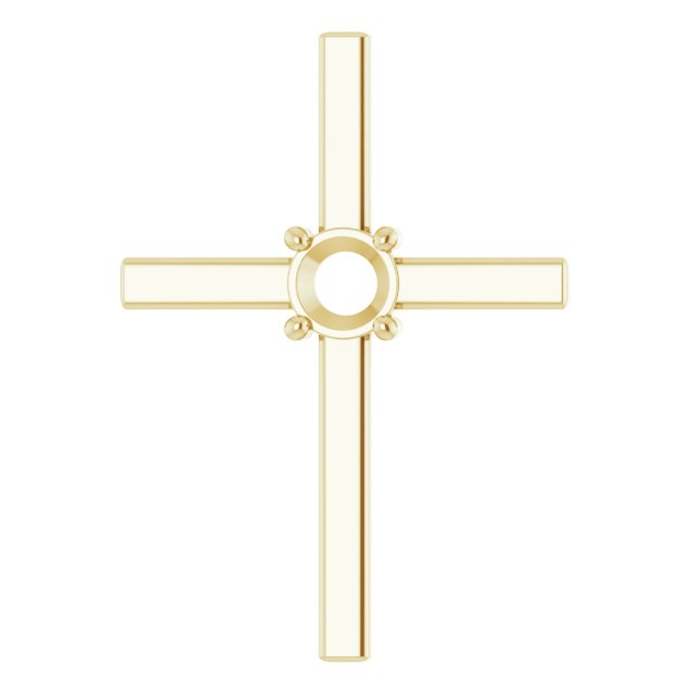Solitaire Cross Pendant