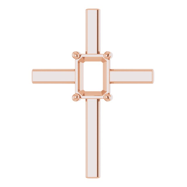 Solitaire Cross Pendant