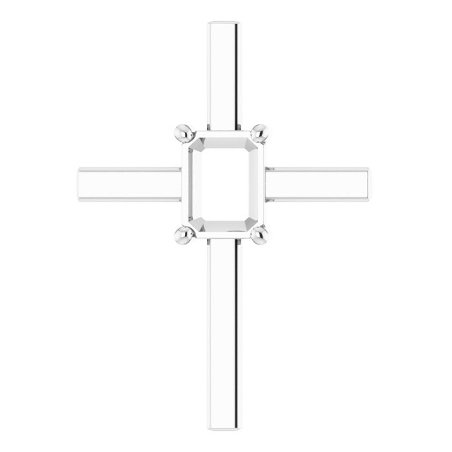 Solitaire Cross Pendant