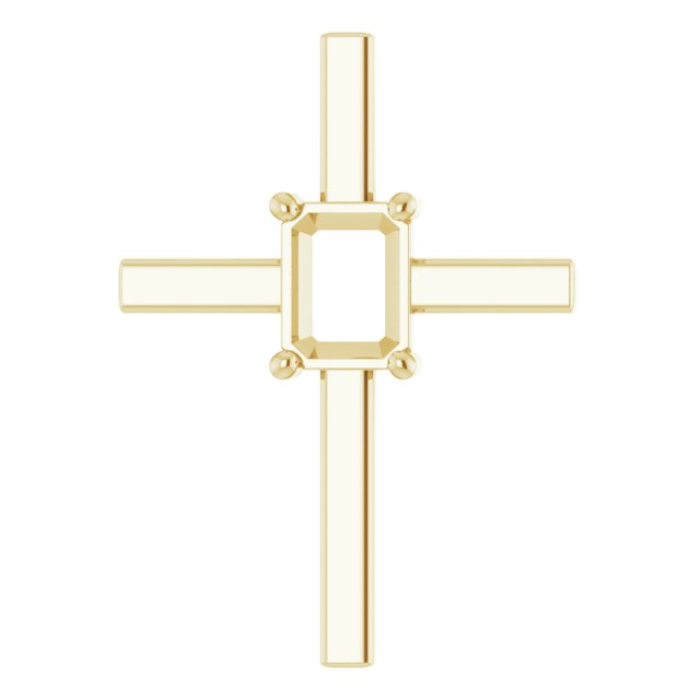 Solitaire Cross Pendant