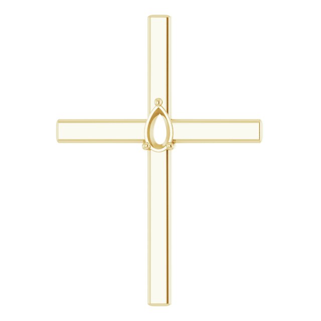 Solitaire Cross Pendant