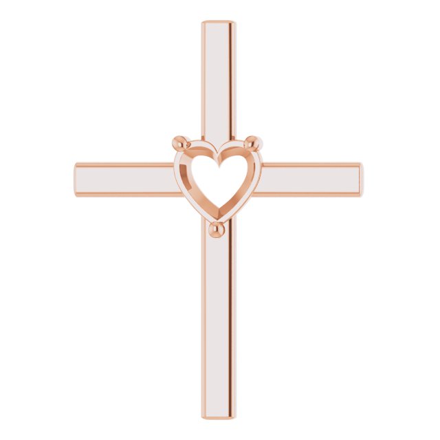 Solitaire Cross Pendant