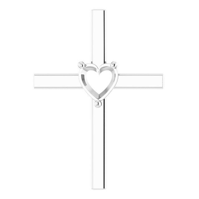 Solitaire Cross Pendant