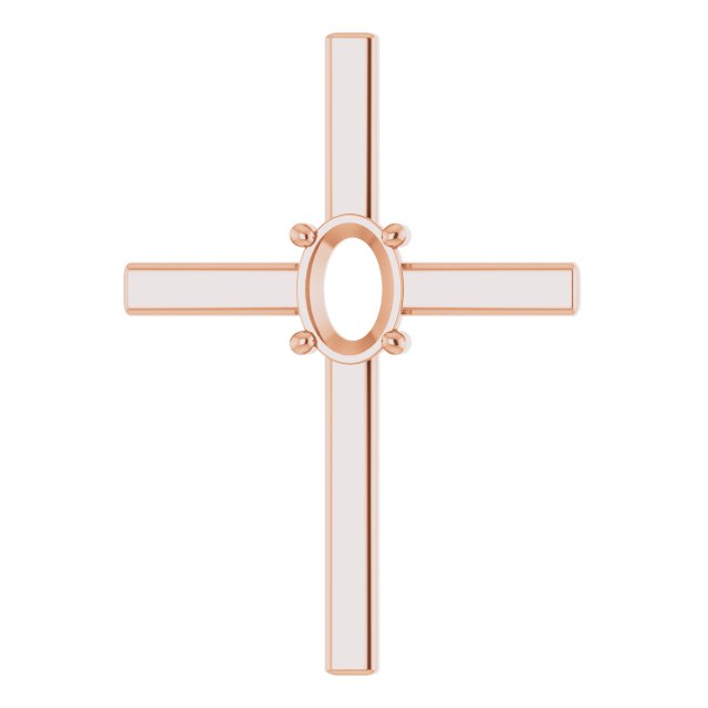 Solitaire Cross Pendant
