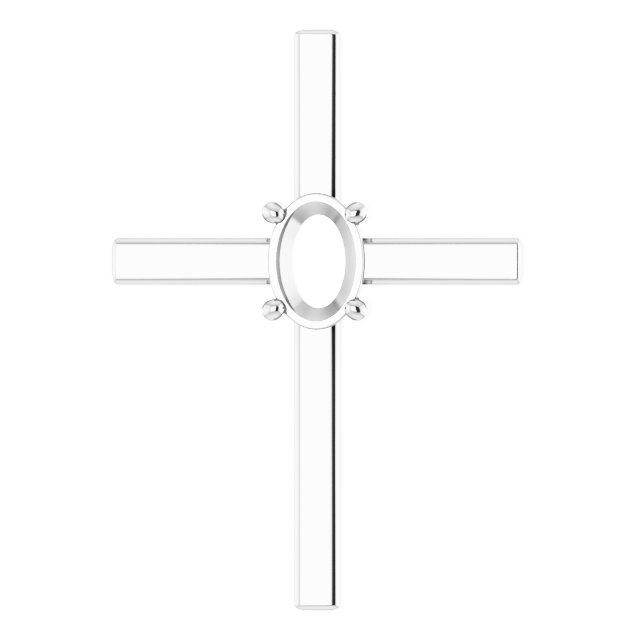 Solitaire Cross Pendant