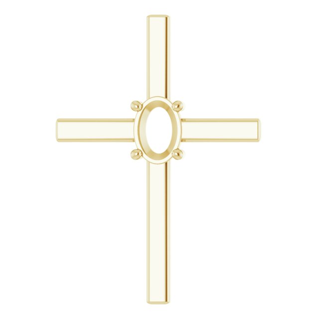 Solitaire Cross Pendant