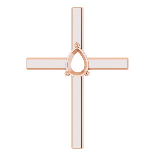 Solitaire Cross Pendant