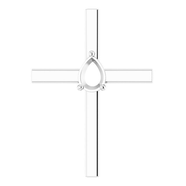 Solitaire Cross Pendant