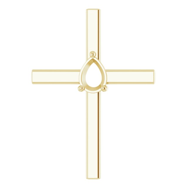Solitaire Cross Pendant