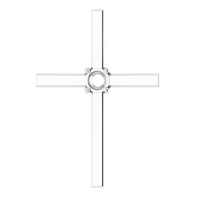 Solitaire Cross Pendant