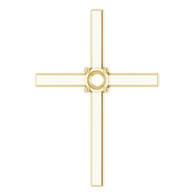 Solitaire Cross Pendant