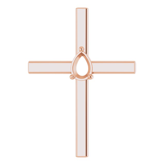 Solitaire Cross Pendant