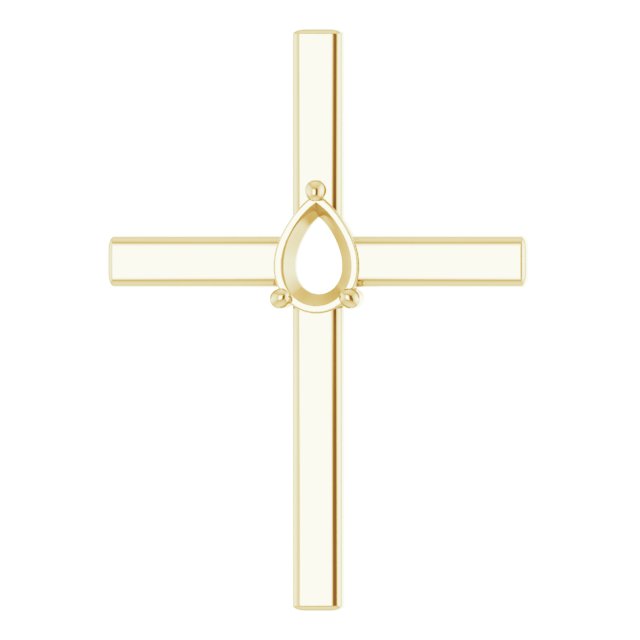 Solitaire Cross Pendant