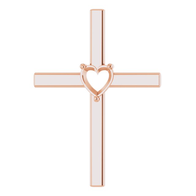 Solitaire Cross Pendant