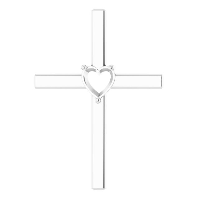 Solitaire Cross Pendant